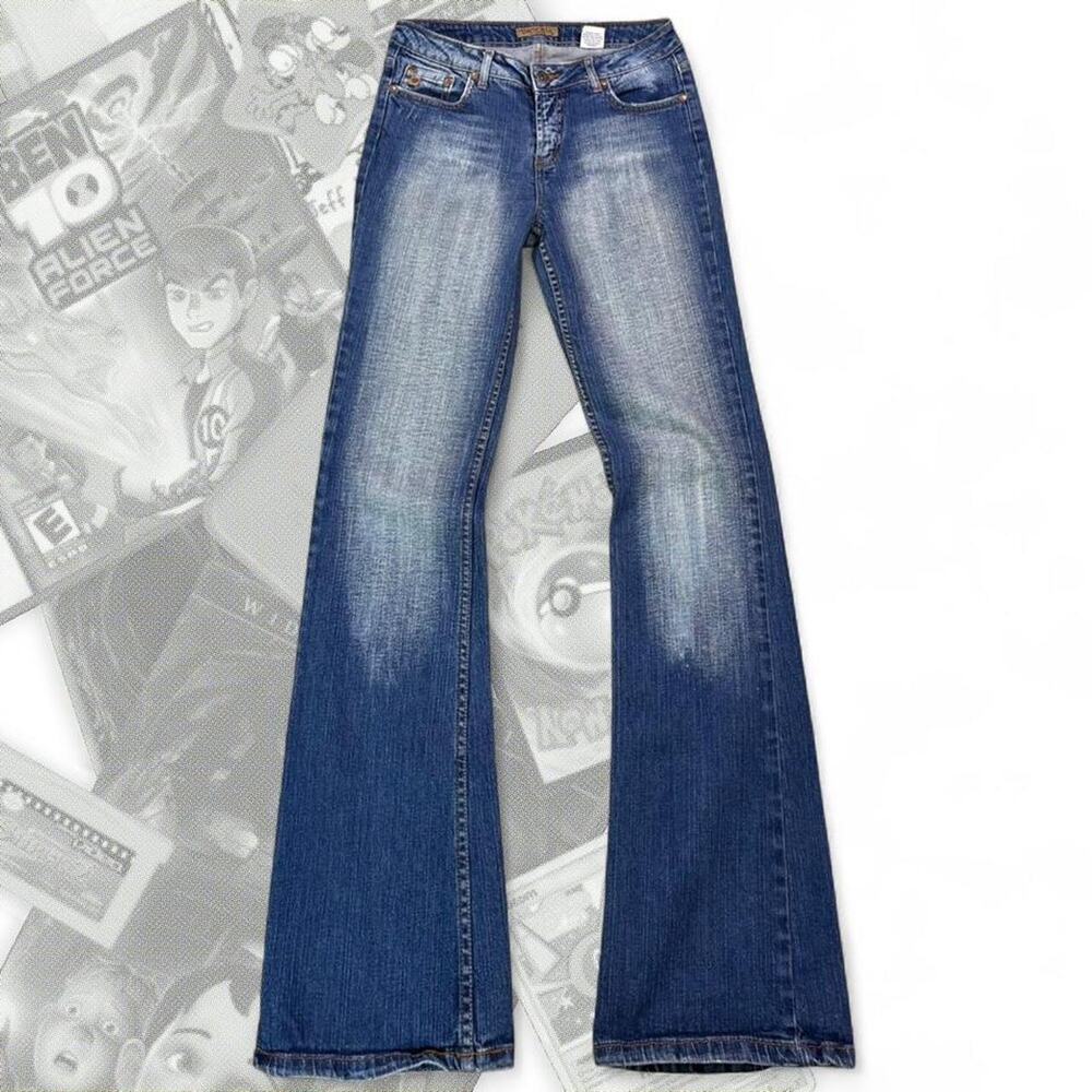90’s Low Rise Bootcut Flared Paris Blue Western‎ Denim Jeans